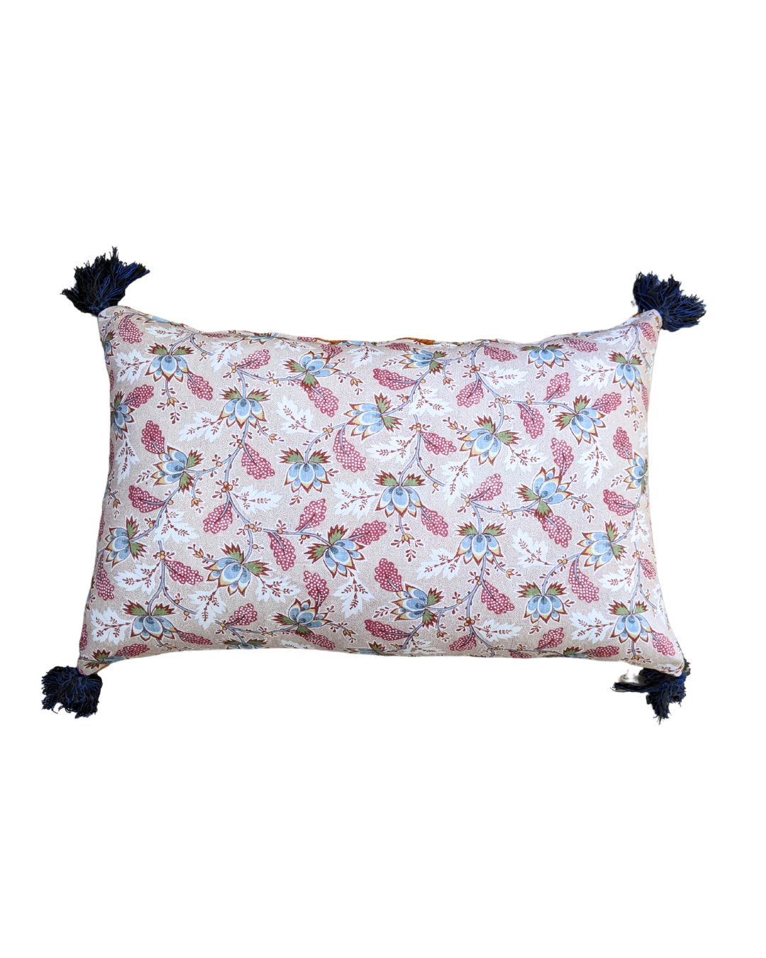 Phulkhari Cushions with Tassels - Orange Boho Pillow Covers for Sofa, Bed & Home Decor - Perfect for Living Room, Bedroom & Bohemian Style Interiors