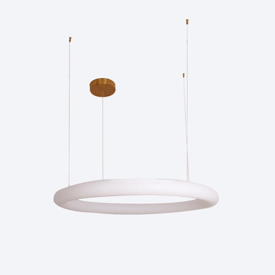 OOSHI Modern LED Pendant Light - Energy Efficient Hanging Ceiling Lamp for Kitchen Island, Dining Room & Bedroom Lighting - Dimmable LED Chandelier with Adjustable Height (Black/White)