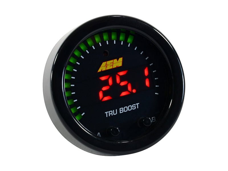 AEM TruBoostX Boost Controller with Digital Display - Universal Fit for Turbocharged Vehicles - Perfect for Performance Tuning & Racing Applications (Part Number: 30-0352)