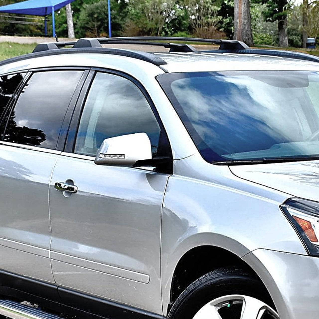2009-2017 Chevrolet Traverse Black Aluminum Roof Rack Cross Bars - Heavy Duty Cargo Carrier for SUVs - Perfect for Camping, Road Trips & Outdoor Adventures