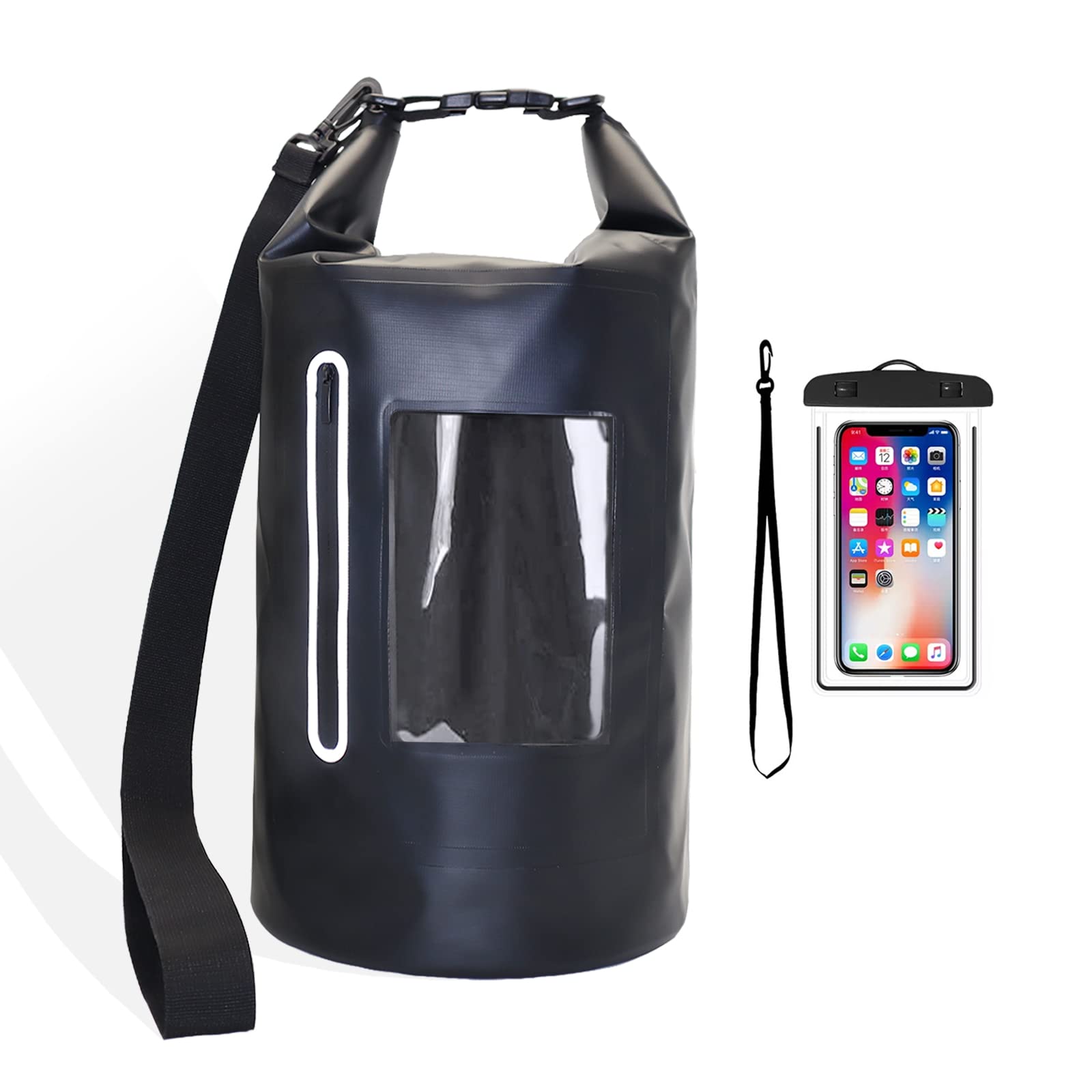 15L Faraday Bag with Waterproof Phone Pouch - Signal Blocking Faraday Cage for Anti-Theft & Anti-Tracking - RFID GPS Key Fob Protector - Waterproof Dry Bag for Camping, Travel & Emergency Preparedness