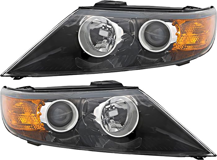 Kia Sorento Headlight Assembly Replacement - Compatible with 2011 2012 2013 Models - Halogen Headlamp Set for Driver & Passenger Side - Perfect for Night Driving and Road Safety