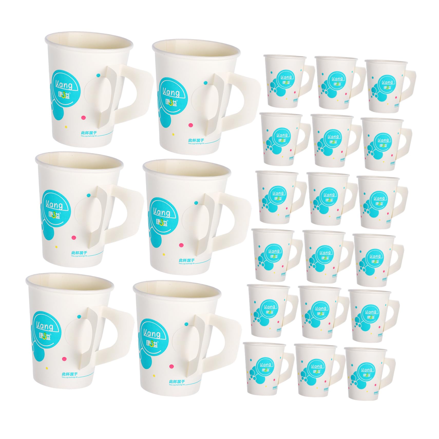 PartyKindom 150-Pack White Paper Cups - Hot Chocolate, Espresso, Juice & Mousse Disposable Cups for Parties, Cafes & Home Entertaining