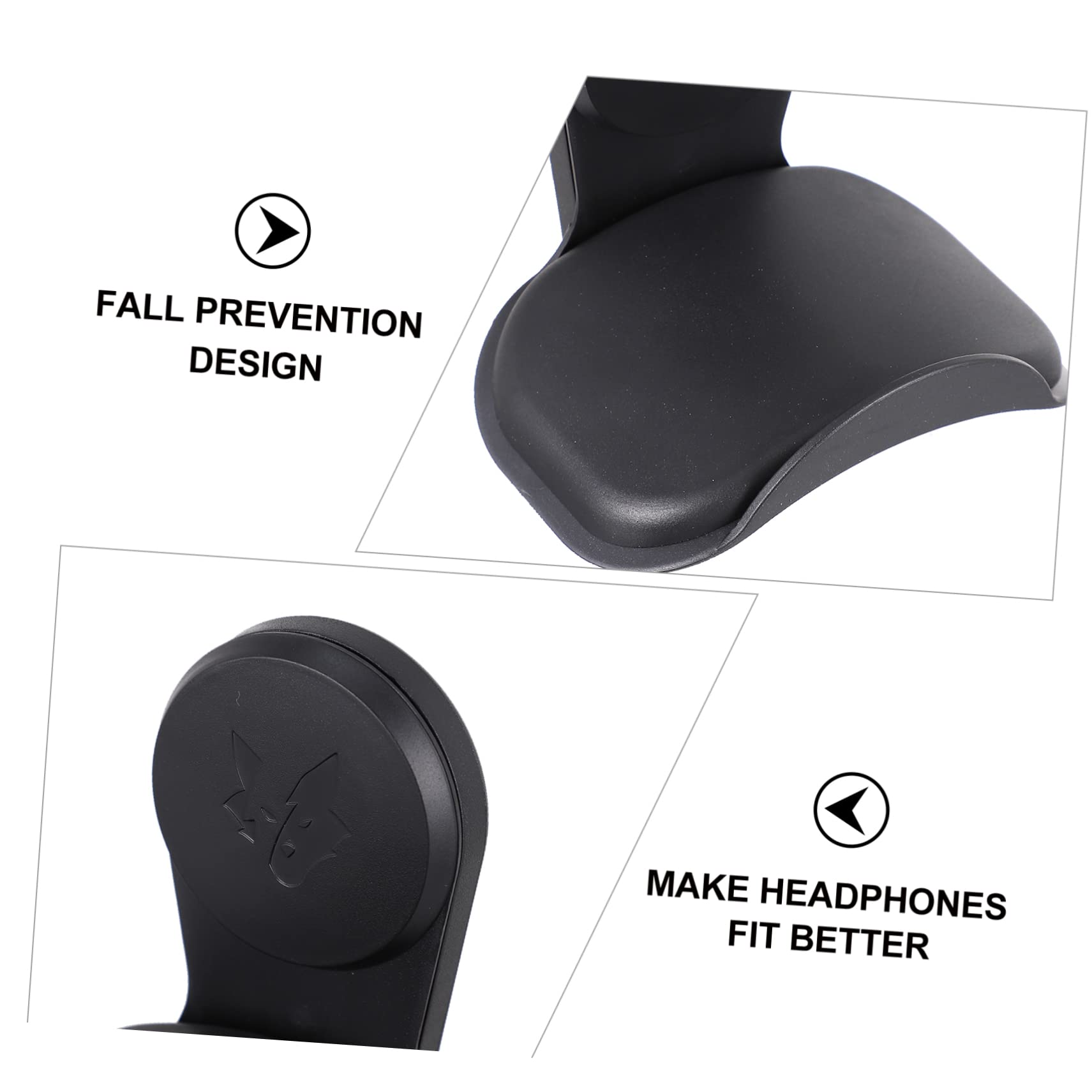 6-Pack Angoily Headphone Hangers - Wall Mount & Under Desk Headset Stand Hooks for Gaming, Office & Home Organization (Black) - Perfect for Gamers, Work from Home & Headphone Storage Solutions