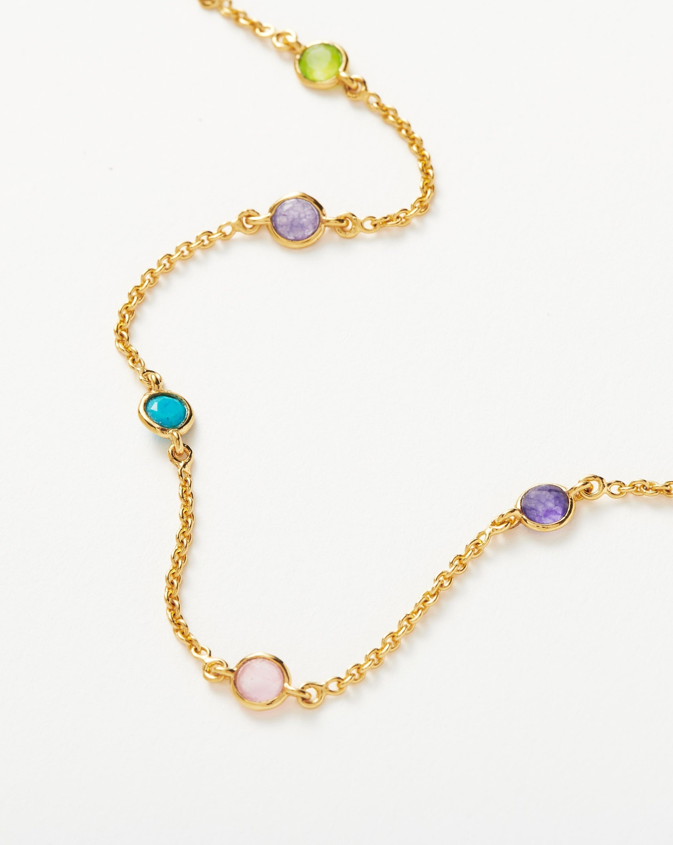 Hot Rox Multi Gemstone Bracelet for Women - 18k Gold Vermeil Beaded Bracelet with Natural Stones | Elegant Jewelry Gift for Birthday, Anniversary & Everyday Wear