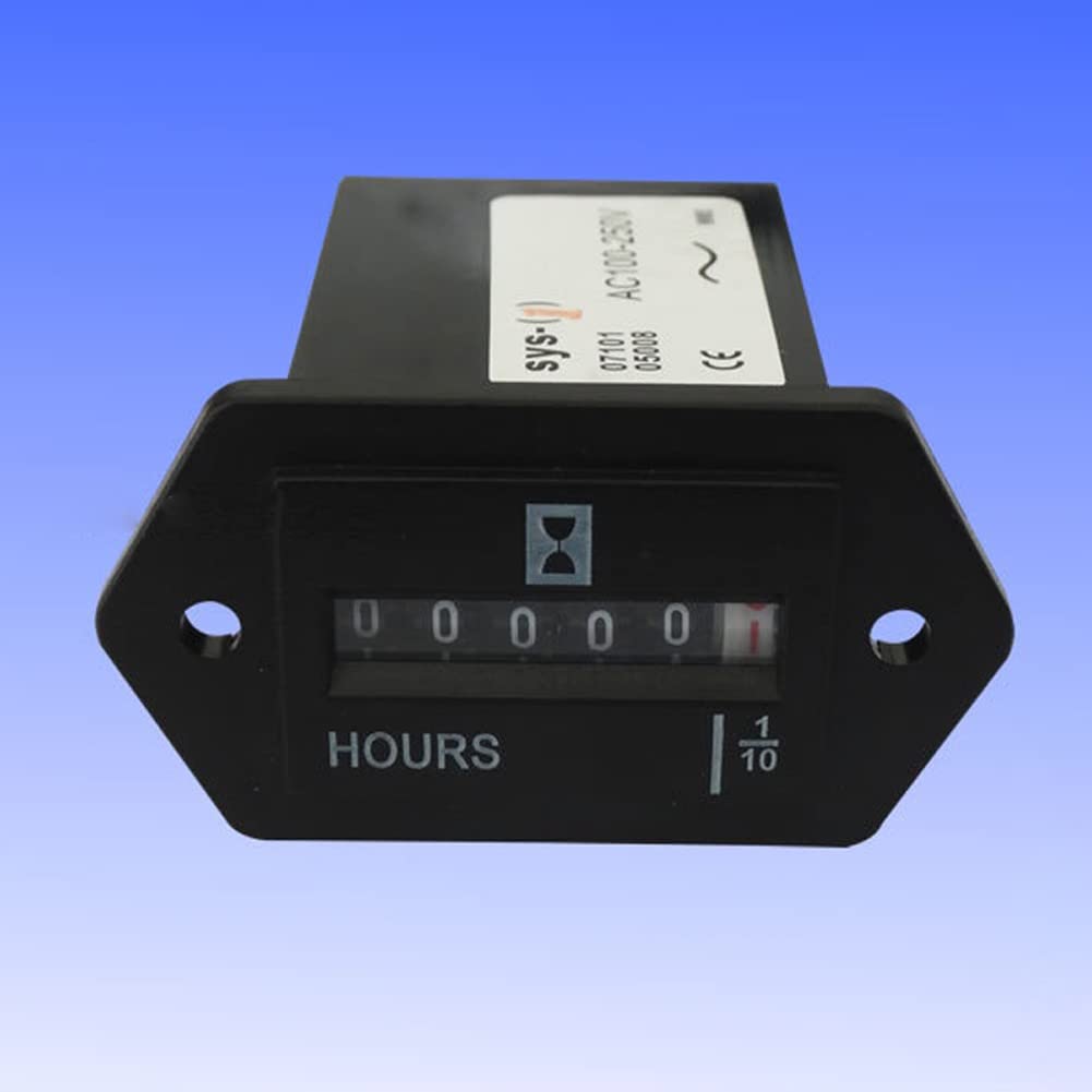 Digital Hour Meter SYS-1 - Industrial Sealed Timer Counter with Mechanical Hours Display | Perfect for Equipment, Vehicles & Machinery Usage Tracking