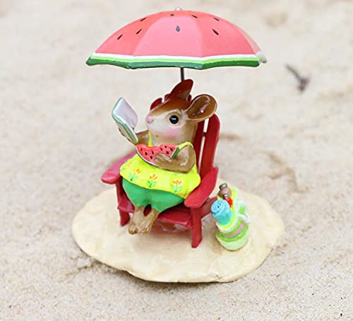 Wee Forest Folk M-708 Perfect Beach Day! Miniature Collectible Figurine (New 2021) - Beach Themed Home Decor & Gift for Collectors