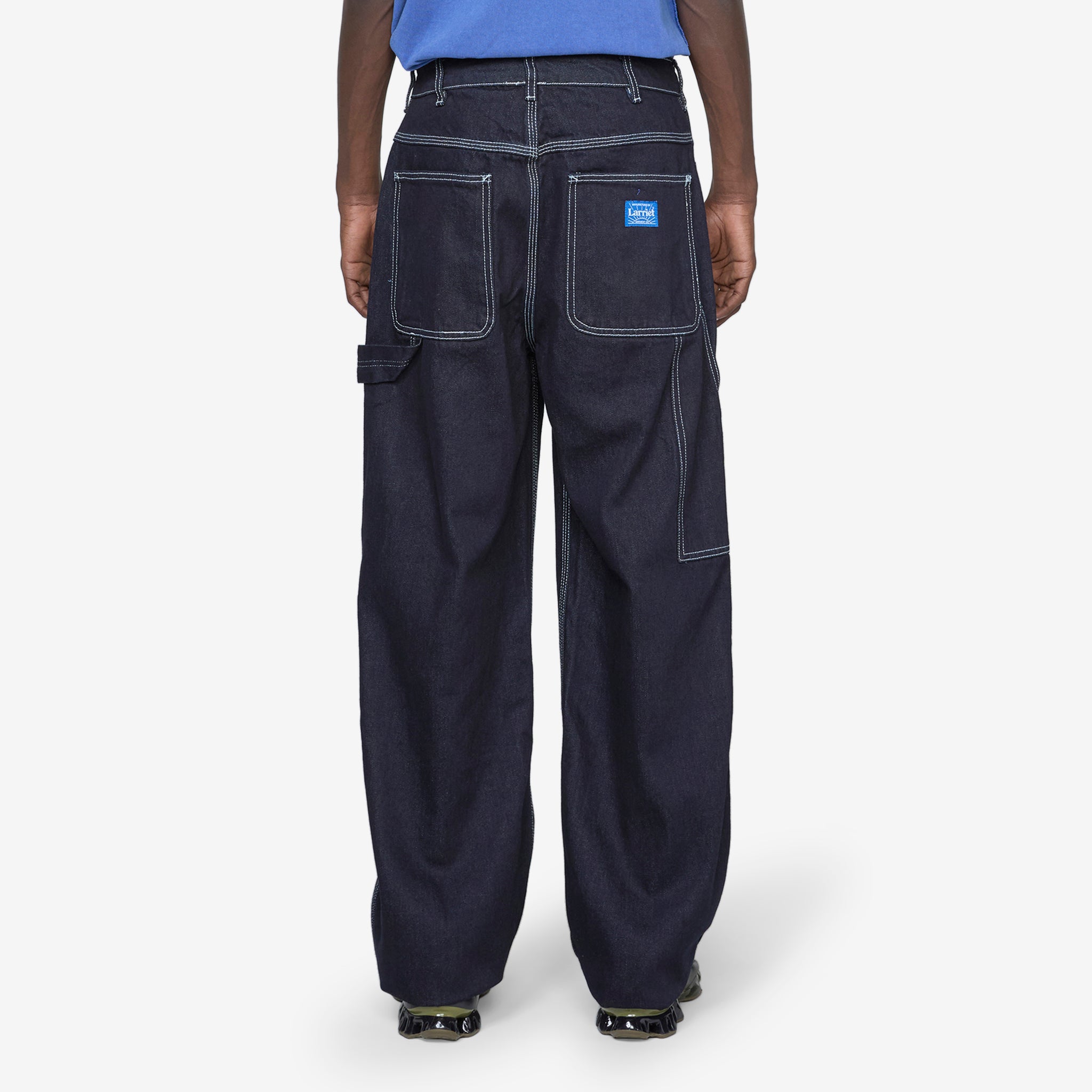 Double Knee Carpenter Pants for Men - Durable Workwear Jeans in Indigo Blue - Perfect for Construction, Woodworking & Heavy-Duty Jobs