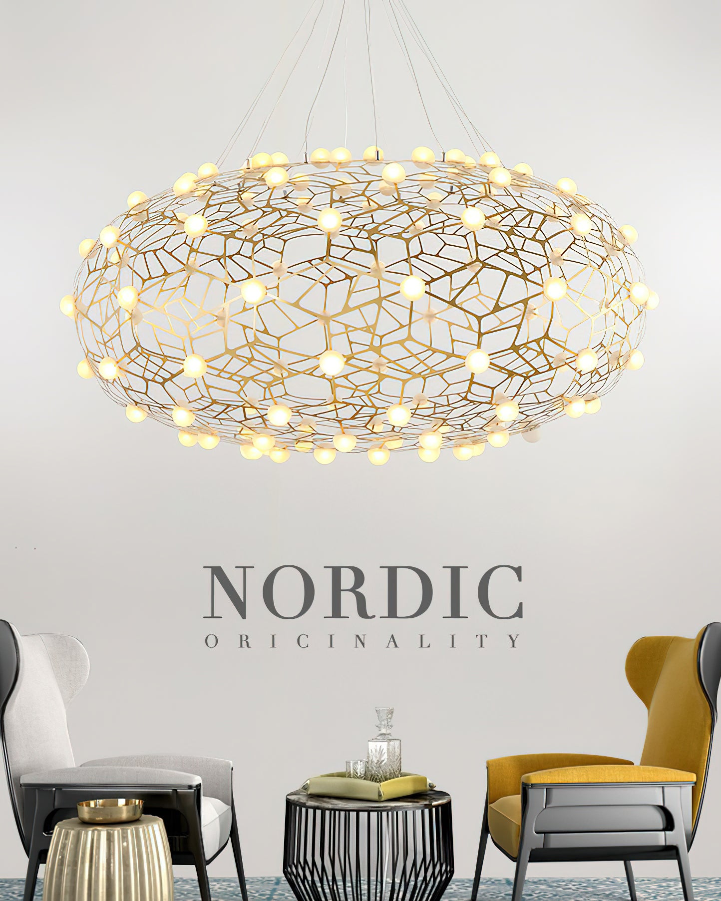 Exquisite Bird's Nest Chandelier - Elegant Crystal Ceiling Light Fixture for Dining Room, Bedroom & Living Room Decor | Perfect for Modern Home, Wedding & Luxury Interior Design