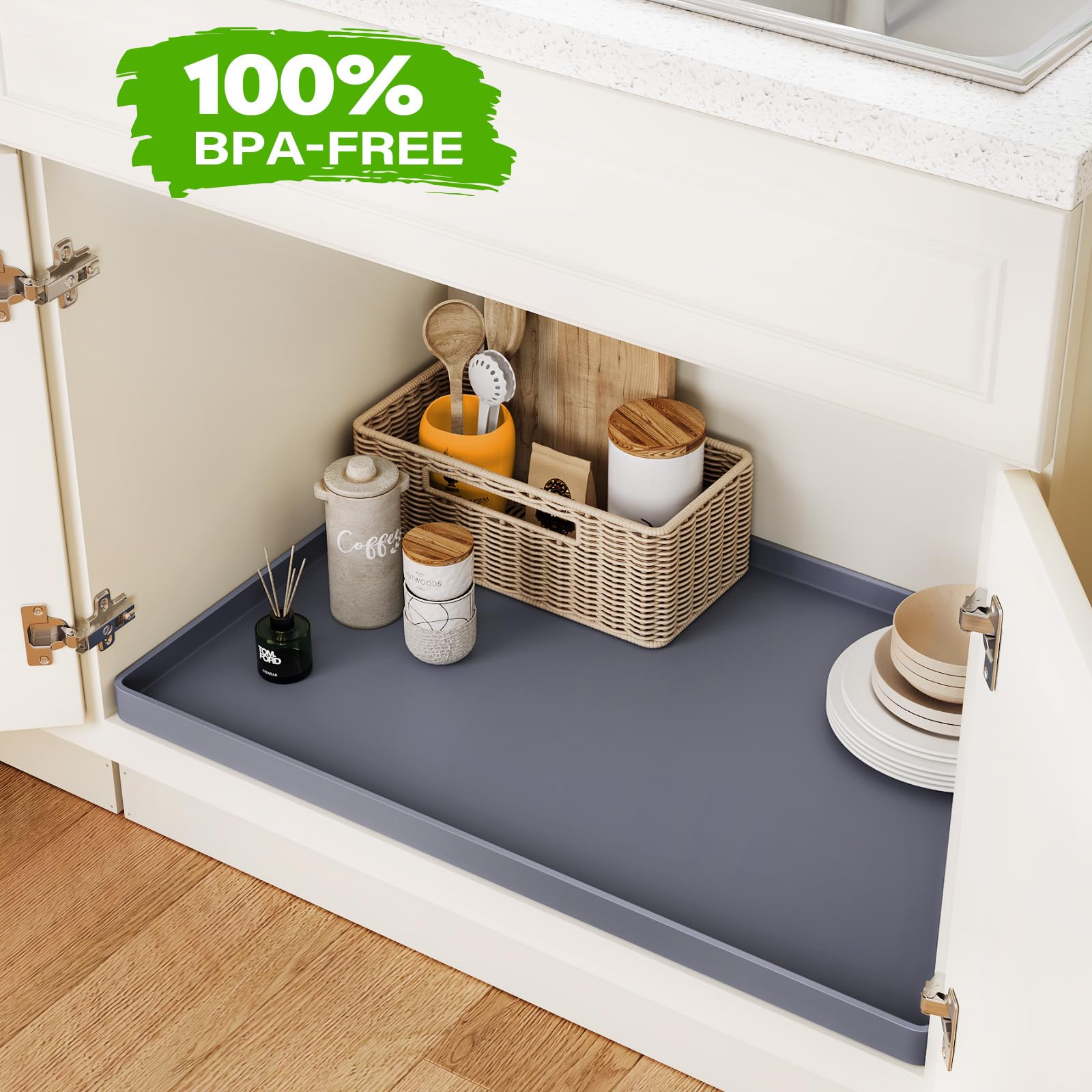 FLATO Waterproof Under Sink Mat 34