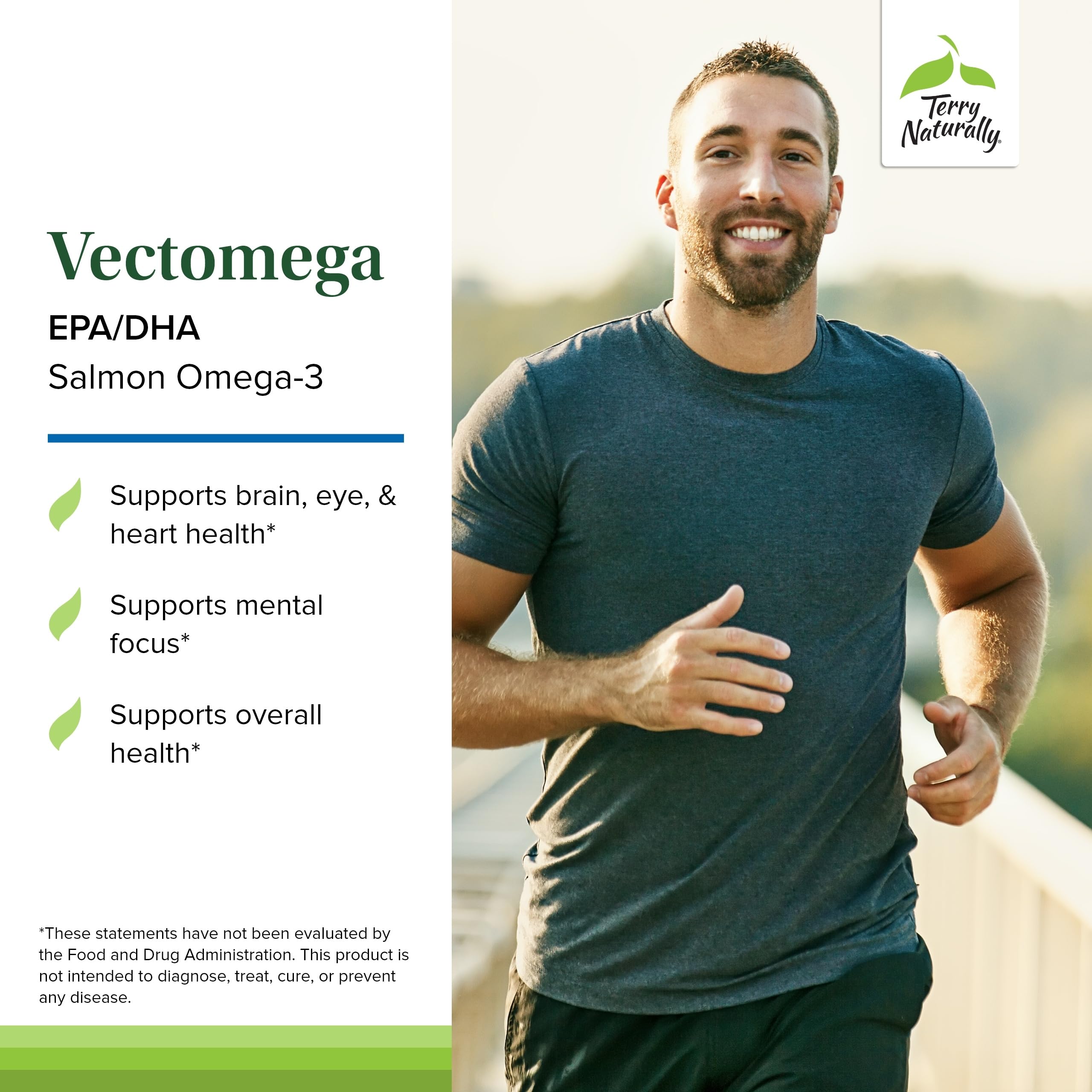Terry Naturally Vectomega - Omega-3 Supplement with EPA & DHA for Brain & Heart Health - Essential Fatty Acids & Peptides Nutritional Support - 60 Tablets (Pack of 2) - Perfect for Daily Wellness & Cognitive Function Boost