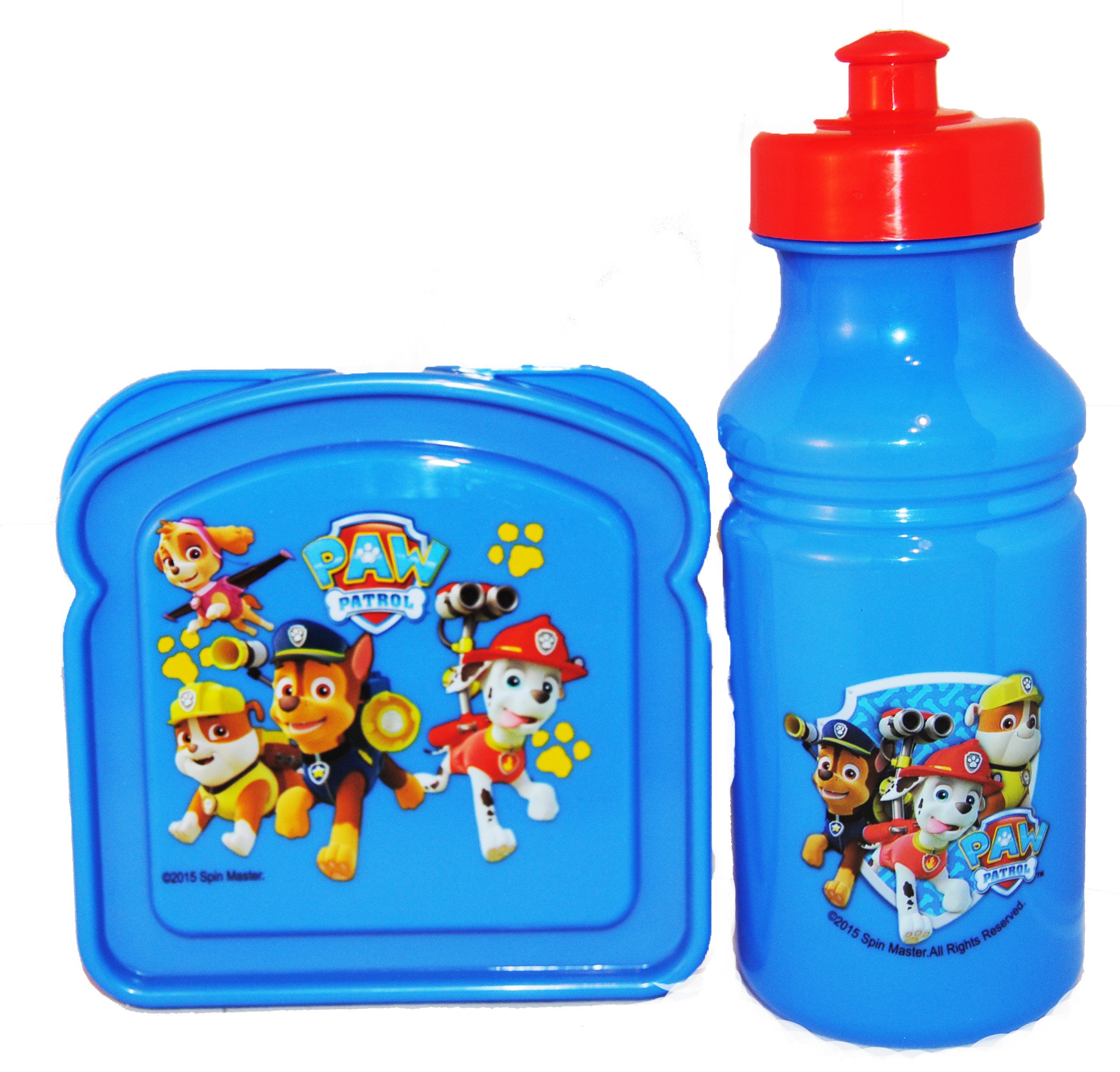 Paw Patrol Kids Water Bottle and Sandwich Box Set - BPA Free Leak Proof Insulated Lunch Container for School, Picnic, and Outdoor Activities