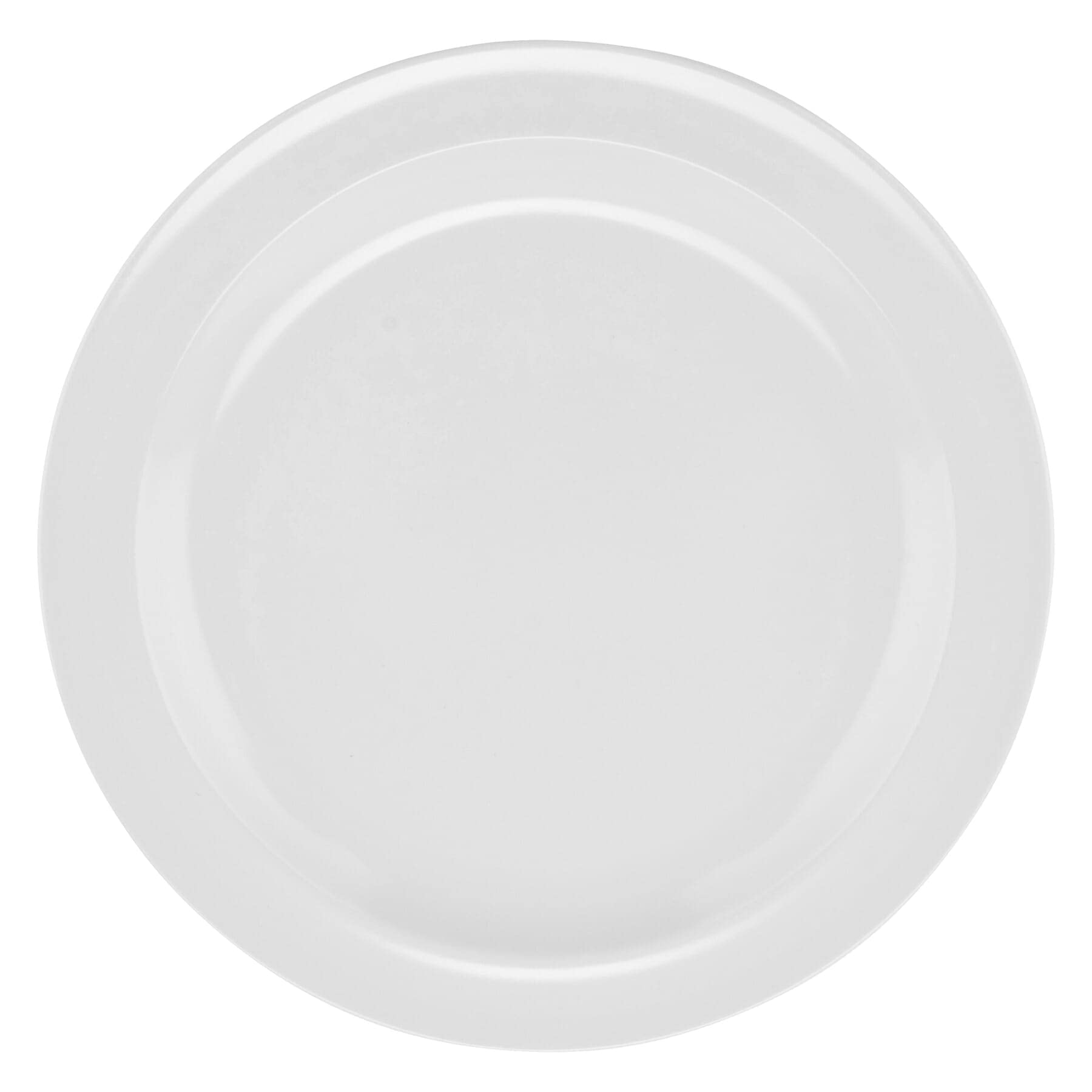 Melamine Round Dessert Plates 7.25 Inch - Set of 12 White Plates for Party, Wedding, Picnic & Outdoor Dining - Durable & Stylish DP-507-W