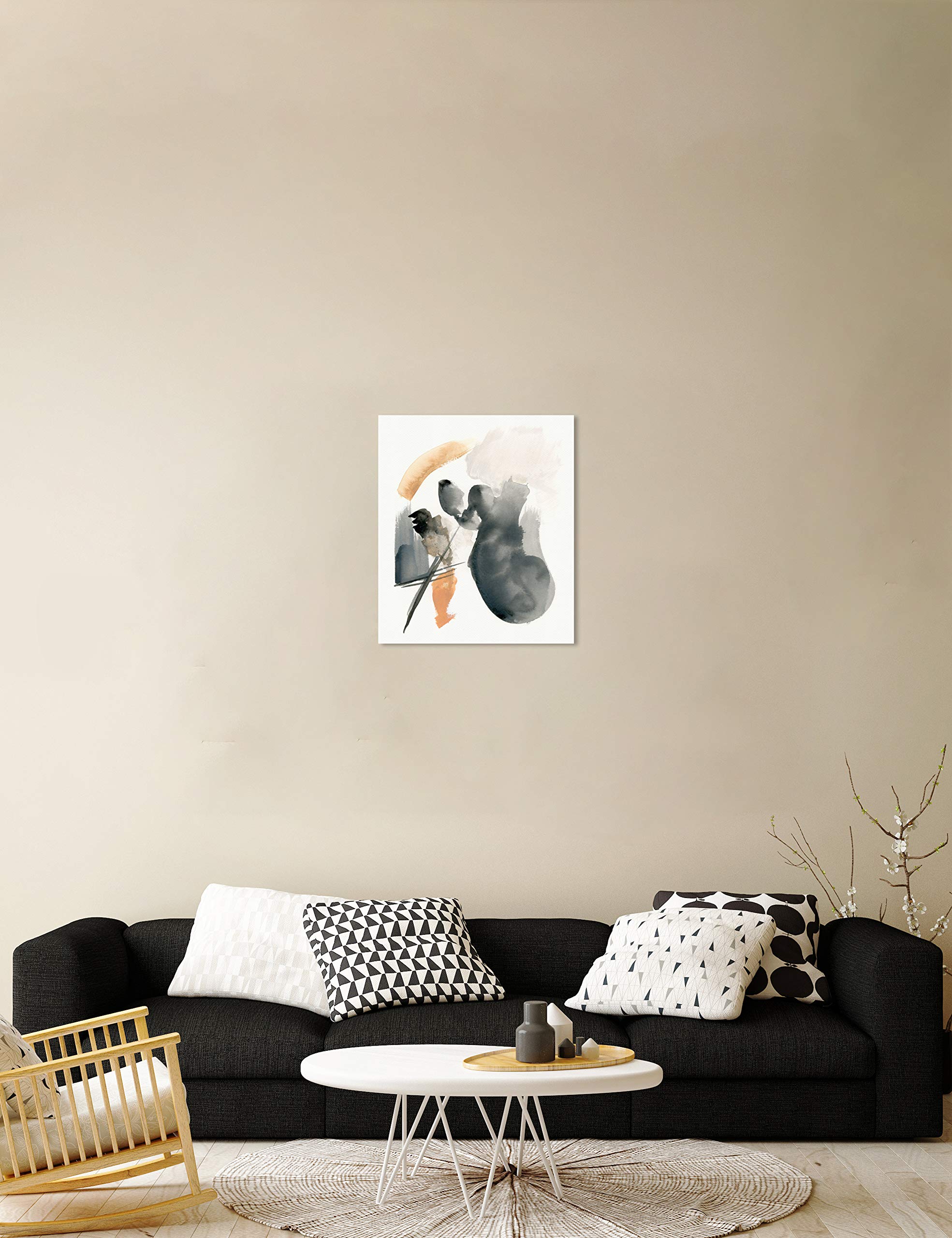 Abstract Violin Wall Art Canvas Print - Black & White Home Decor 20