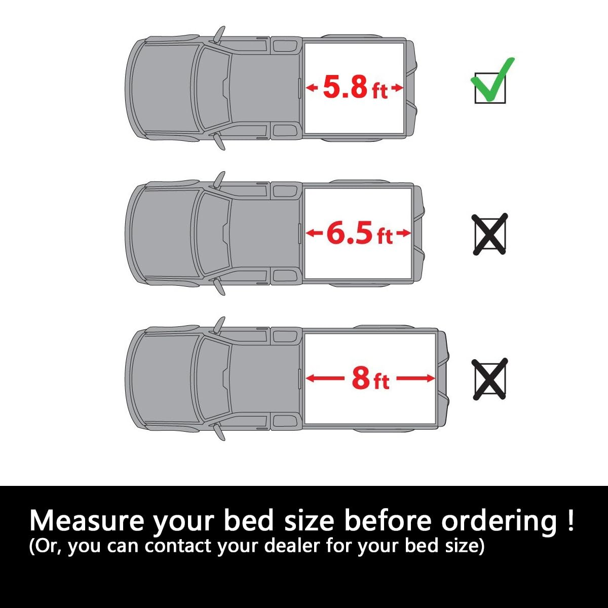1PC 5.8ft/69.9IN Soft Roll-Up Vinyl Tonneau Cover for Truck Bed with Lock System 12103 - Durable Weatherproof Protection for Pickup Trucks (Fits Ford, Chevy, RAM) | Perfect for Camping, Hauling & Outdoor Adventures