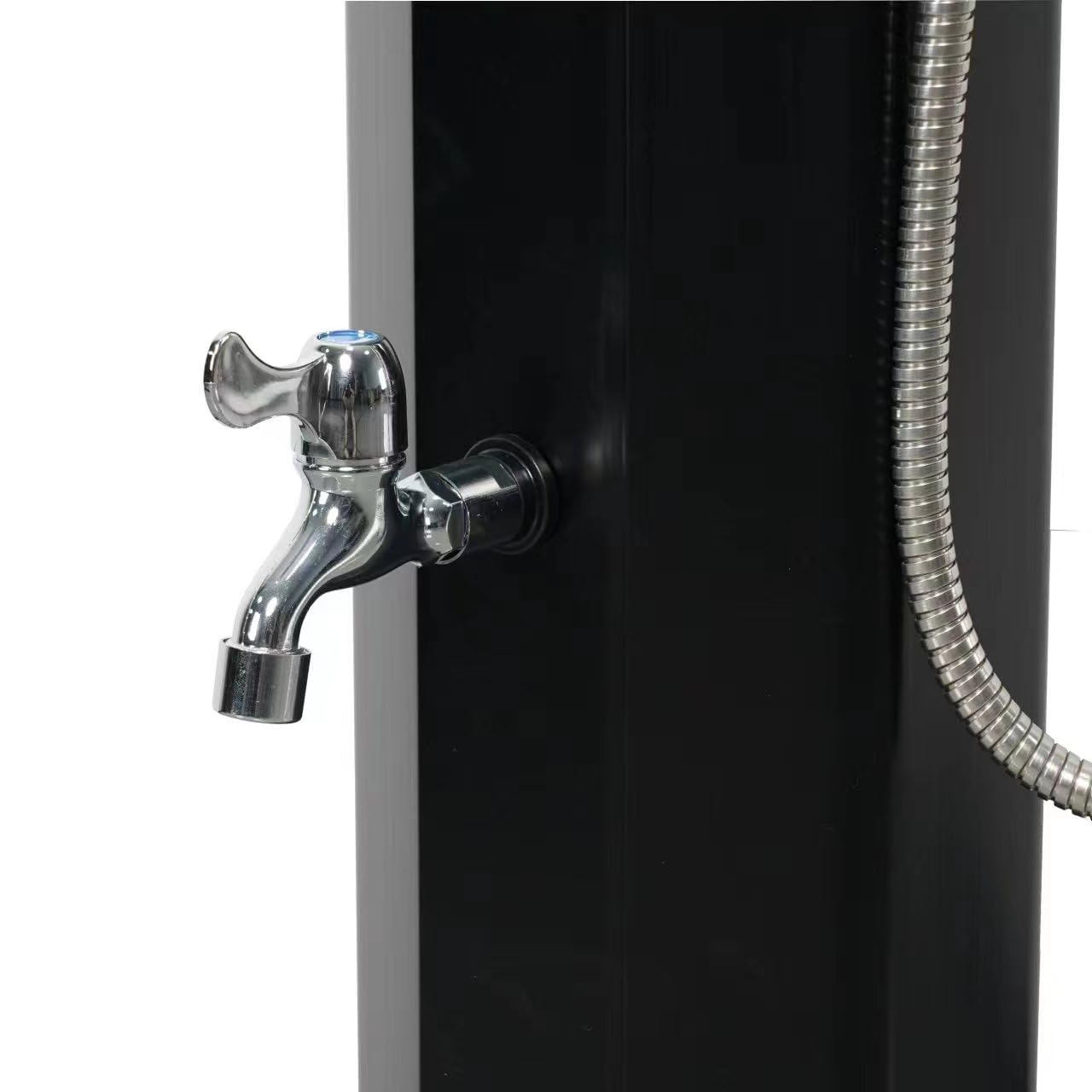 **Axonl 5.3 Gallon Solar Outdoor Shower with Shower Head & Foot Tap – Portable Camping, Beach, Pool, Garden, Backyard, RV – Ideal for Swimming, Hiking, Travel (Black)**