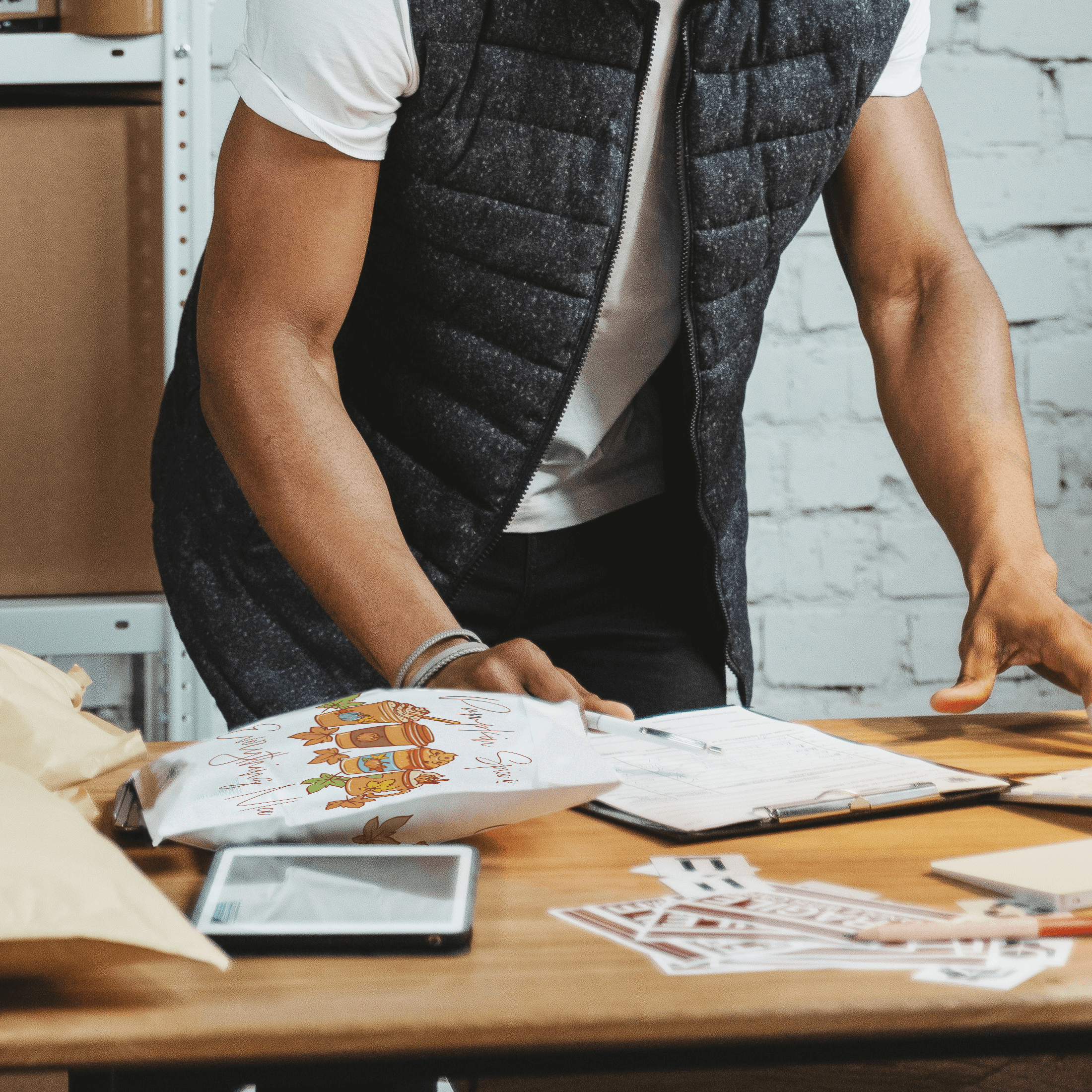 10x13 Premium Printed Poly Mailers - Thanks a Latte Designer Shipping Envelopes | Eco-Friendly Mailing Bags for Ecommerce, Subscription Boxes & Small Business Shipping