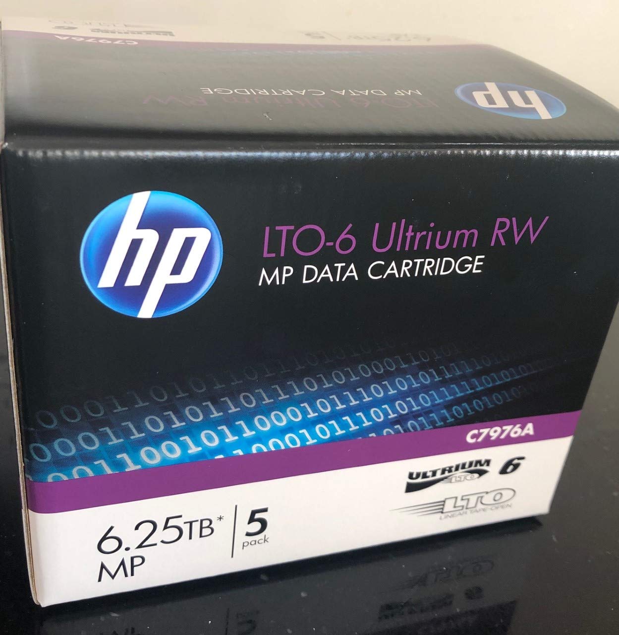 5 Pack HP C7976A LTO6 Data Tape 6.25TB (New) - High Capacity Backup Storage Solution for Enterprise Servers & Data Centers