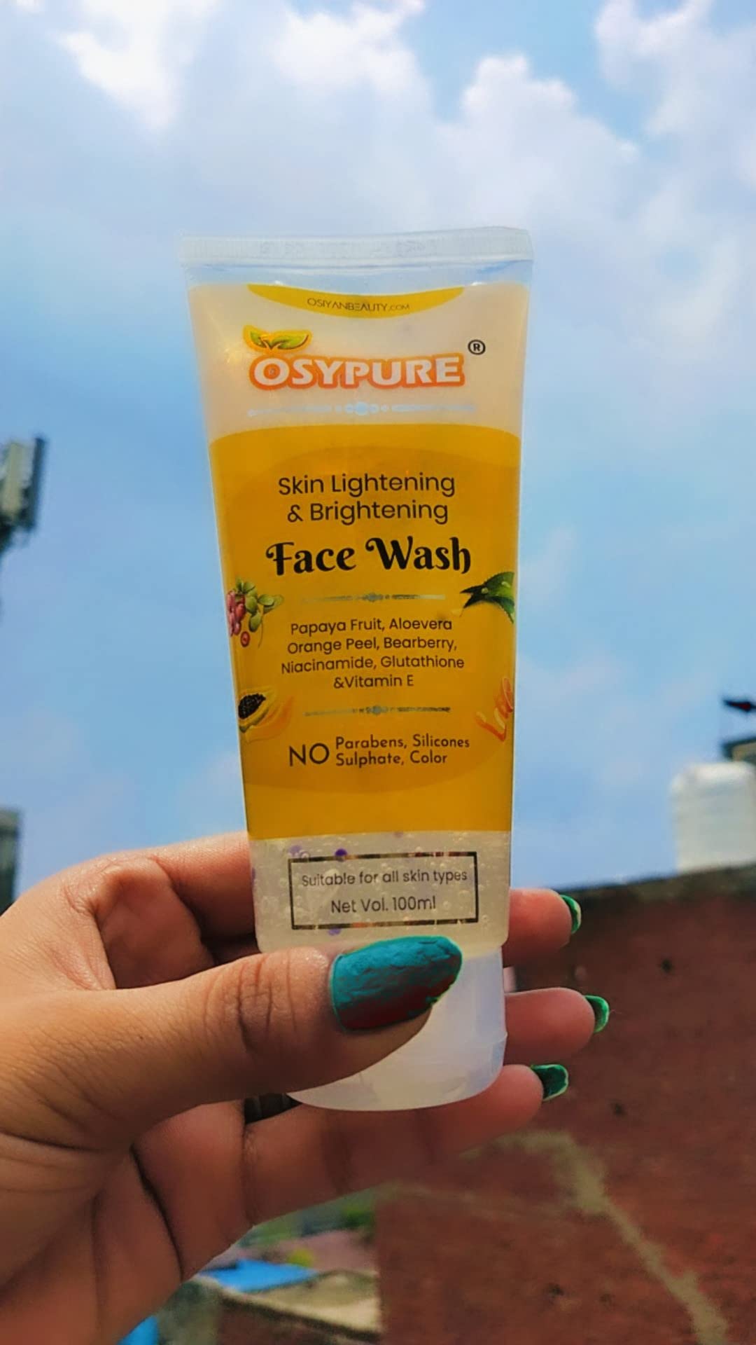 Osypure Skin Lightening & Brightening Face Wash for Glowing Complexion - Gentle Cleanser for Dark Spots, Hyperpigmentation & Uneven Skin Tone - Perfect for Daily Skincare Routine & Radiant Skin