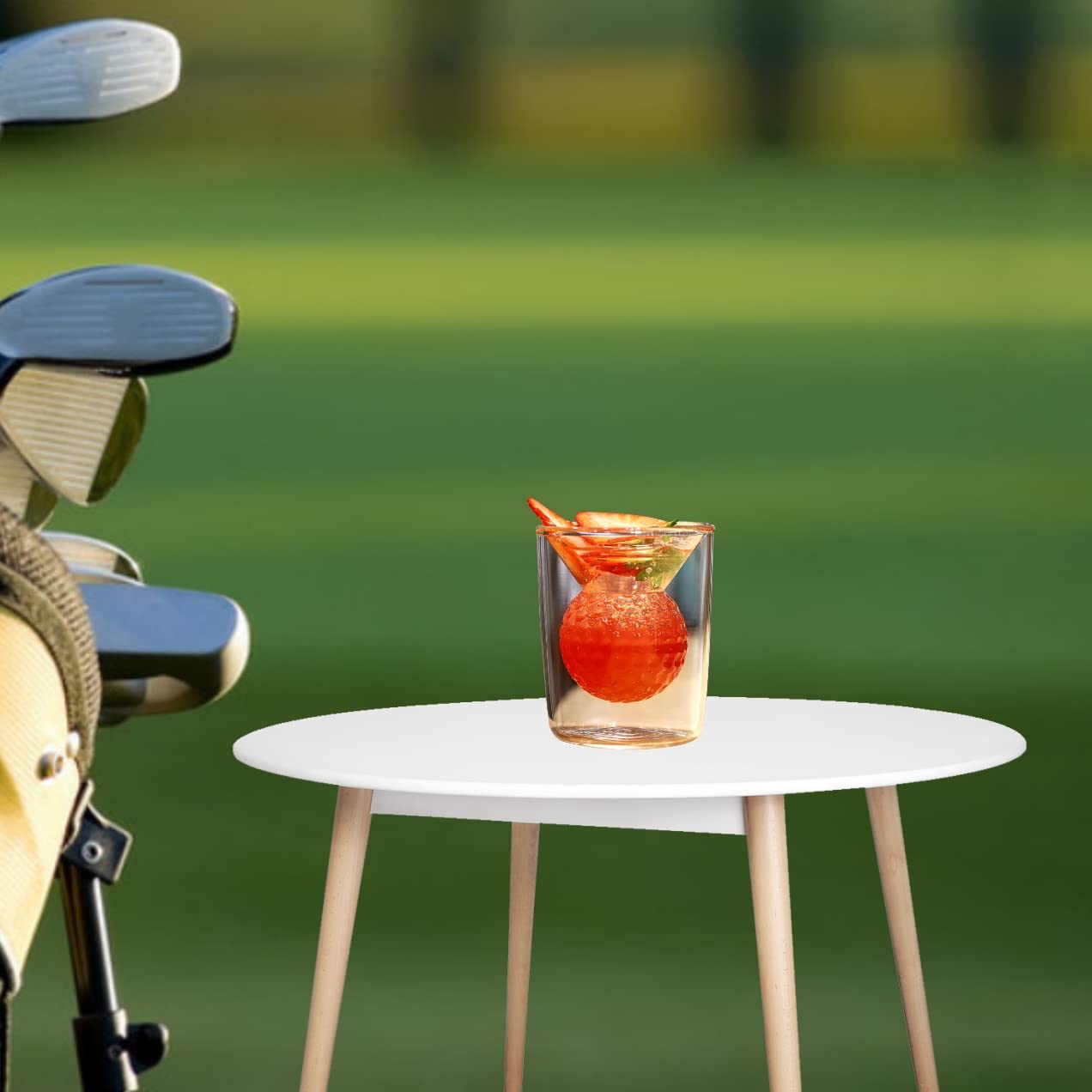 Unique Golf Ball Whiskey Glasses Set - Perfect Golf Gifts for Men, Novelty Drinking Glasses with Embedded Golf Ball Design, Ideal for Home Bar, Parties & Birthday Presents - Great for Golf Enthusiasts & Whiskey Lovers
