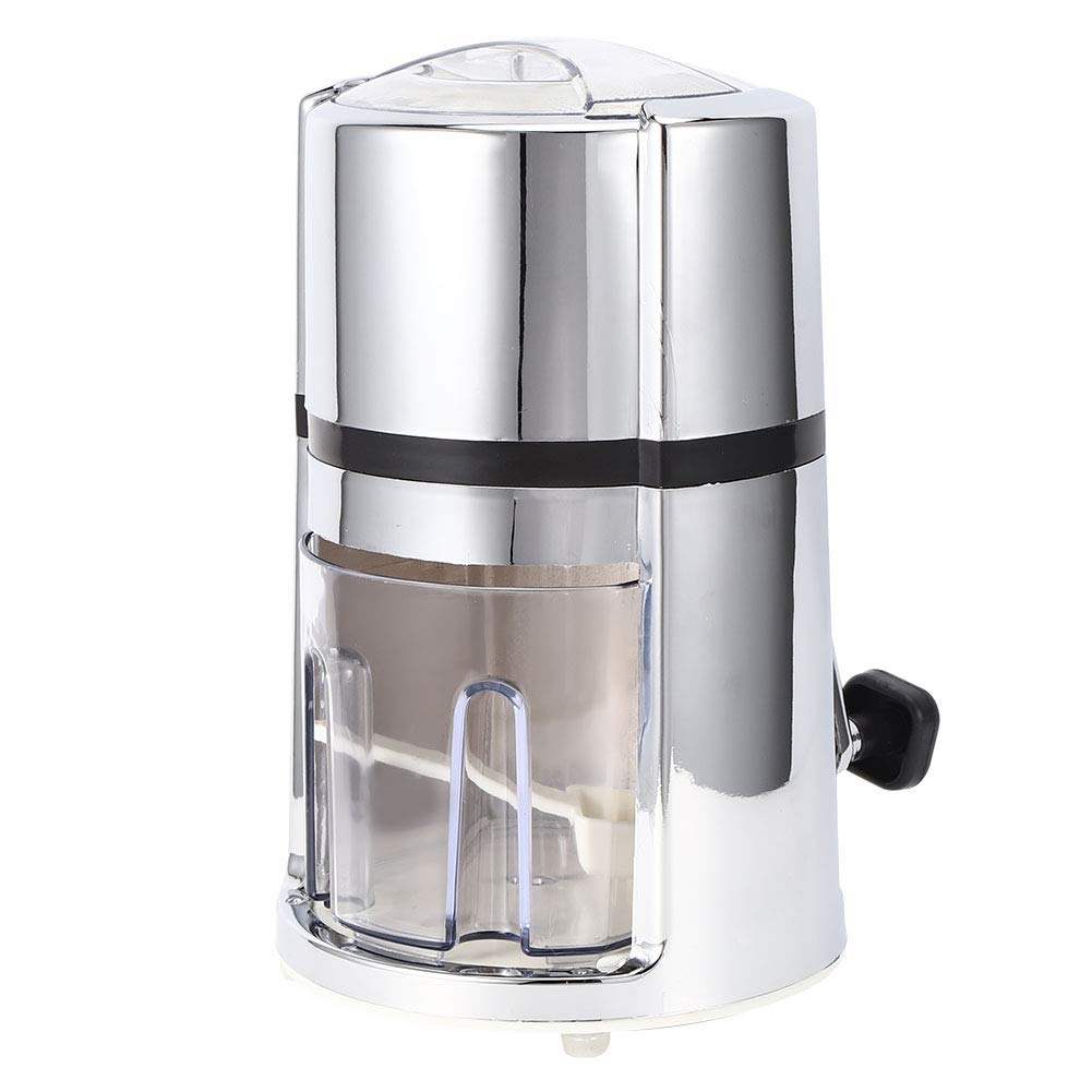 Commercial & Household Manual Ice Crusher - Stainless Steel Portable Ice Shaver Machine for Cocktails, Smoothies & Snow Cones | Perfect for Bars, Restaurants & Home Use