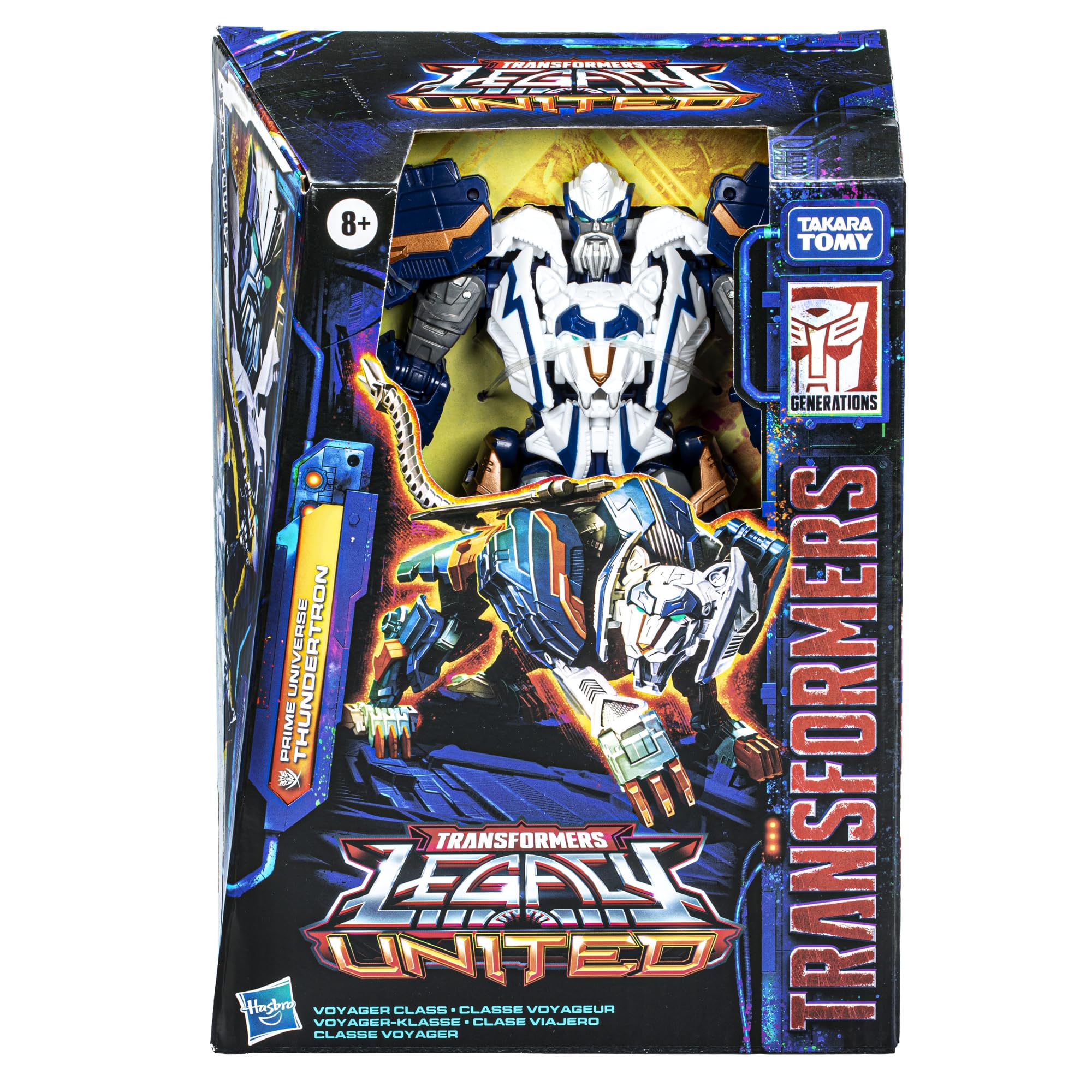 Transformers Legacy United Voyager Class Prime Universe Thundertron - 7-Inch Converting Action Figure for Kids Ages 8+ | Collectible Robot Toy with 2 Modes | Perfect for Play, Display & Gifts