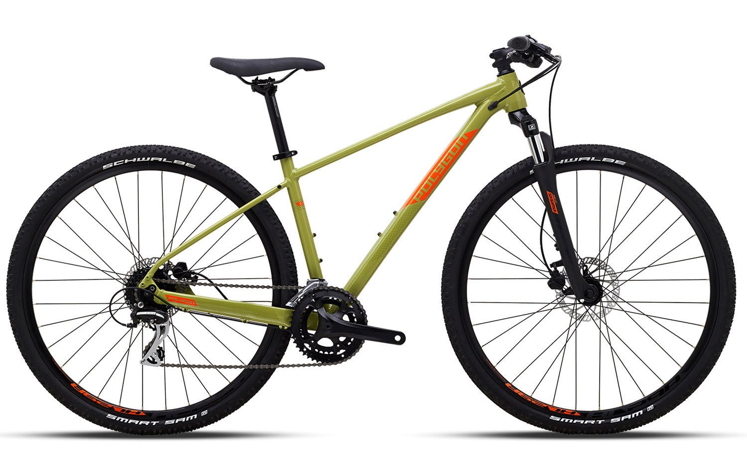 Polygon Heist X2 Hybrid Bike - Lightweight Aluminum Frame, 21-Speed Gears for Commuting & Trail Riding - Perfect for Urban Commute & Off-Road Adventures