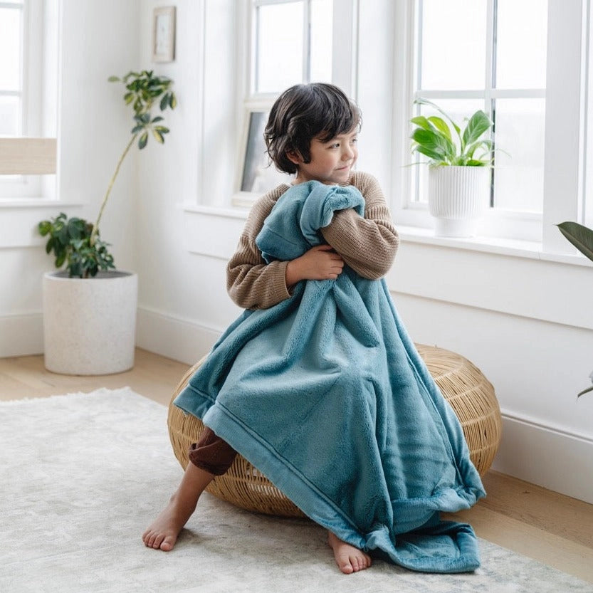 Lush Soft Baby Receiving Blankets - Premium Mineral Blue Swaddle Blankets for Newborns & Infants - Perfect for Nursery, Swaddling, and Gift Giving
