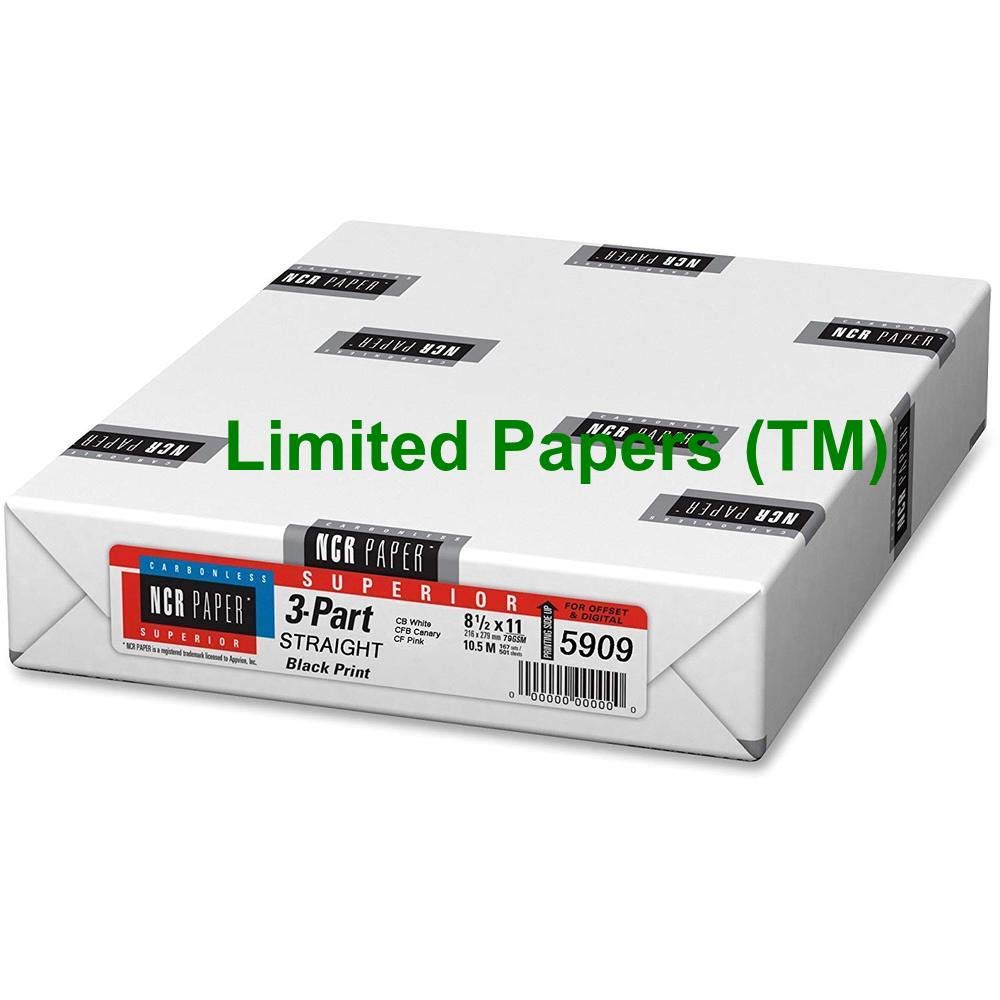 NCR® Carbonless Paper, 3-Part Straight Collated, 8.5