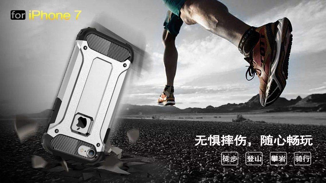 SuperGuardZ Heavy Duty Shockproof Case for iPhone 8 & iPhone 7 - Slim Protective Armor Cover [Silver] | Perfect for Outdoor Activities, Work & Everyday Protection