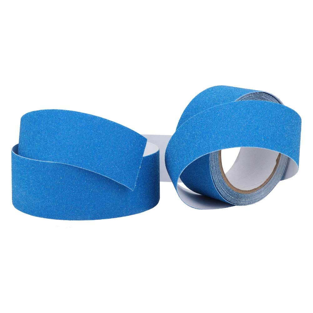 Samfox Anti-Slip Tape - Heavy Duty PVC with Quartz Grit Non-Slip Safety Tape (5m/16.4ft) for Stairs, Swimming Pools, Showers, Ramps & Wet Floors | Waterproof Slip-Resistant Grip Tape for Indoor/Outdoor Use