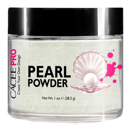 Cacee Pearl Powder Nail Art - #46 White Chiffon Pearl for Professional Nail Designs & DIY Manicures at Home | Perfect for Bridal, Party & Special Occasion Nails