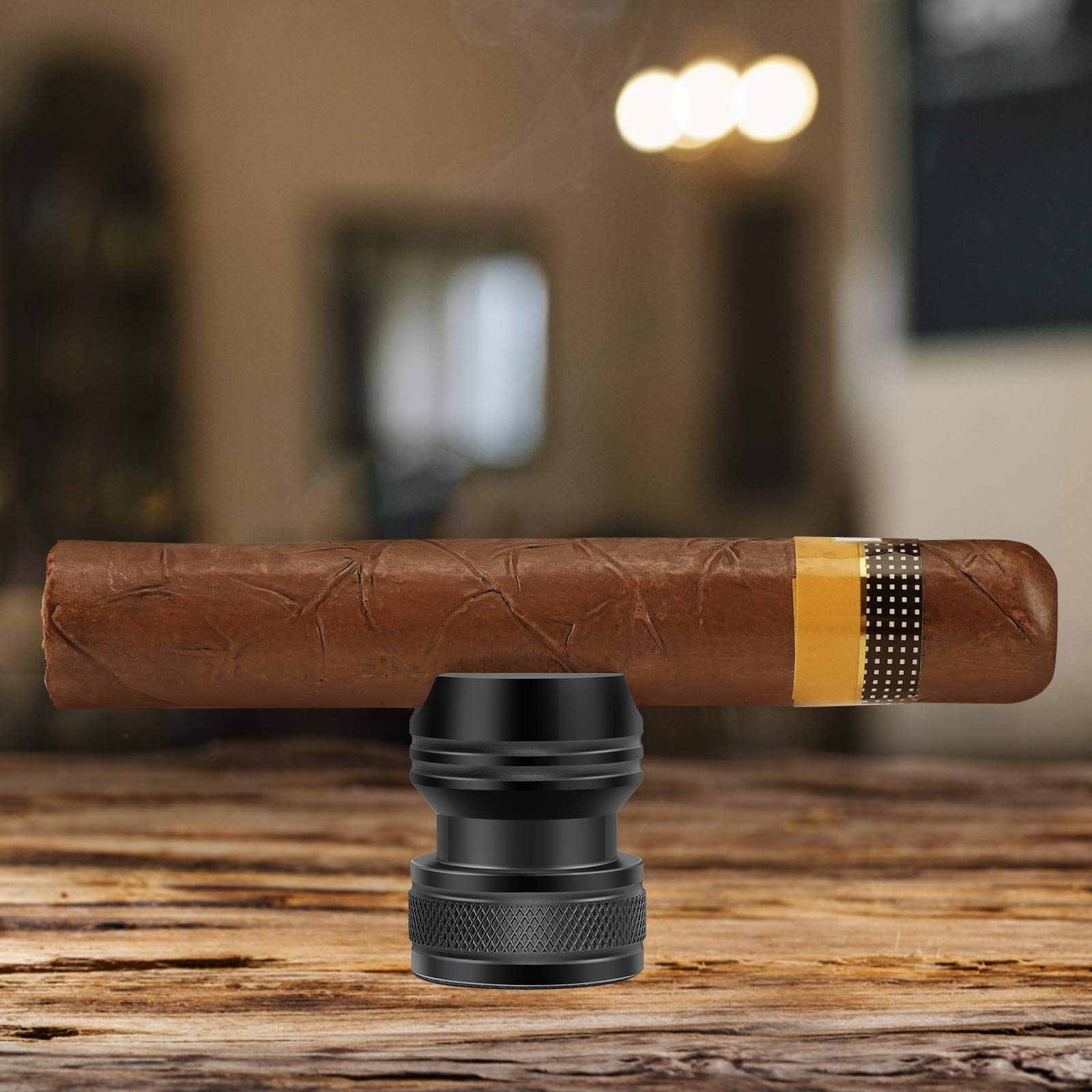 Fortune Nexus® Black Portable Cigar Stand - Compact Cigar Rest Holder for Ashtrays, Desks & Outdoor Use - Perfect for Smoking Lounges, Patios & Travel