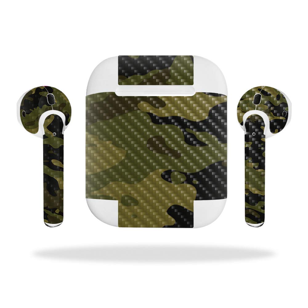 Premium Carbon Fiber Skin for Apple AirPods - Arctic Camo | Protective & Durable Textured Cover | Easy to Apply & Remove | Made in USA | Perfect for Gym, Travel & Everyday Use