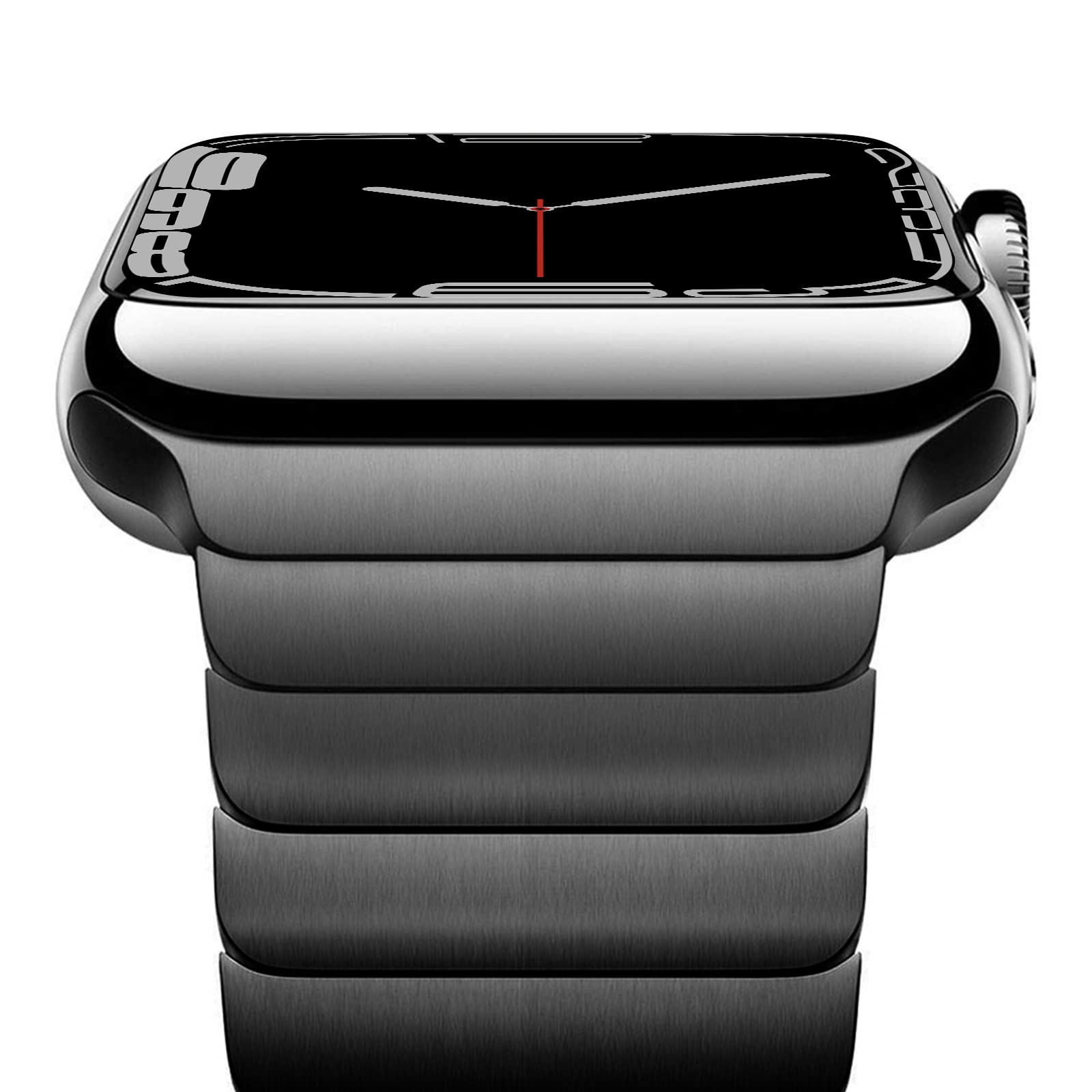 Premium Stainless Steel Metal Band for Apple Watch Series 9/8/7/6/SE - Adjustable Replacement Strap with Secure Clasp - Perfect for Workouts, Business Meetings & Everyday Wear