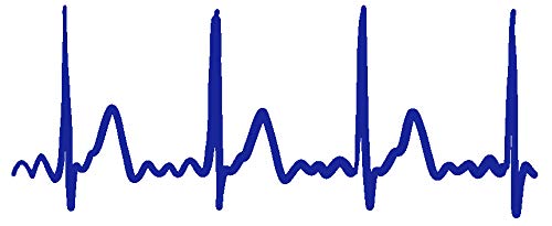 hBARSCI Heartbeat Vinyl Decal - 5 Inch Waterproof Car Sticker for Windows, Laptops, Tablets | Outdoor-Grade 2.5mil Thick Cobalt Blue Decal | Perfect for Cars, Trucks, DIY Projects & Personalizing Devices