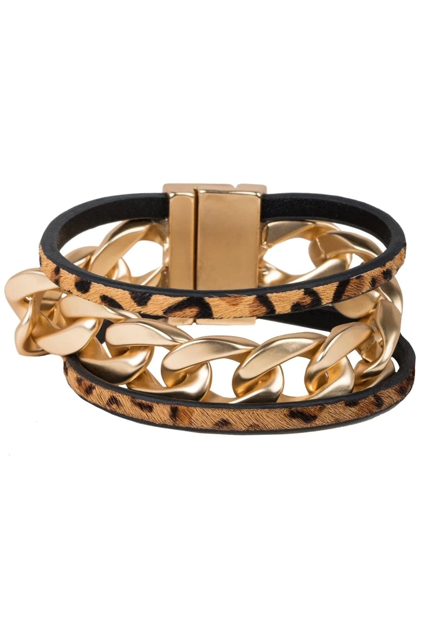 Stylish Metal Chain Link Leather Bracelet for Men & Women - Trendy Unisex Fashion Accessory for Casual Wear, Parties & Gifts