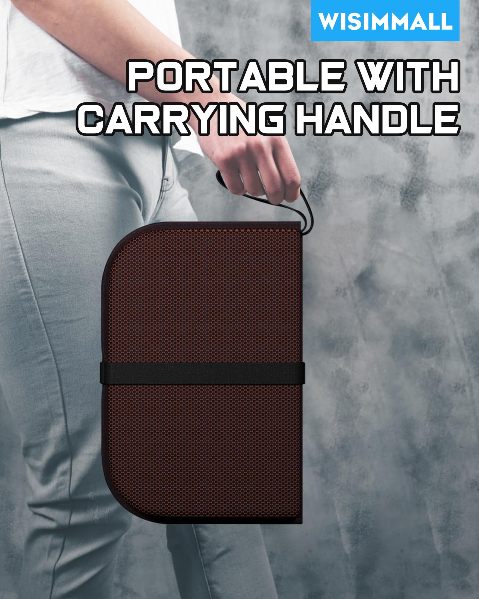 Gel Seat Cushion for Office Chair & Travel - Thick Foldable 16.5x12 Inch Memory Foam Cushion - Sciatica & Coccyx Pain Relief - Perfect for Car, Wheelchair, Long Sitting at Work or Home