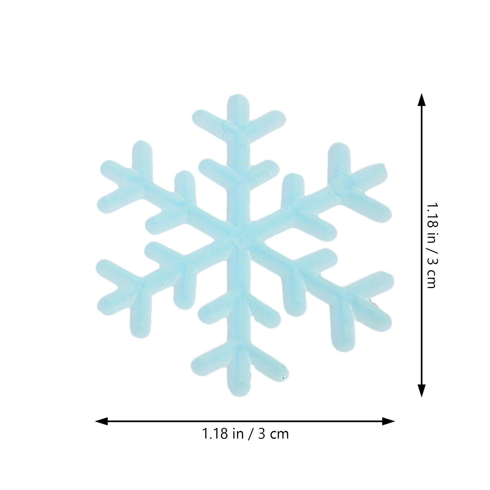 50PCS Glow in The Dark Snowflake Wall Stickers - Christmas Window Decals, Fluorescent Snowflake Clings for Kids Bedroom & Holiday Decor (Blue) - Perfect for Christmas Party, Home, School & Office Decorations