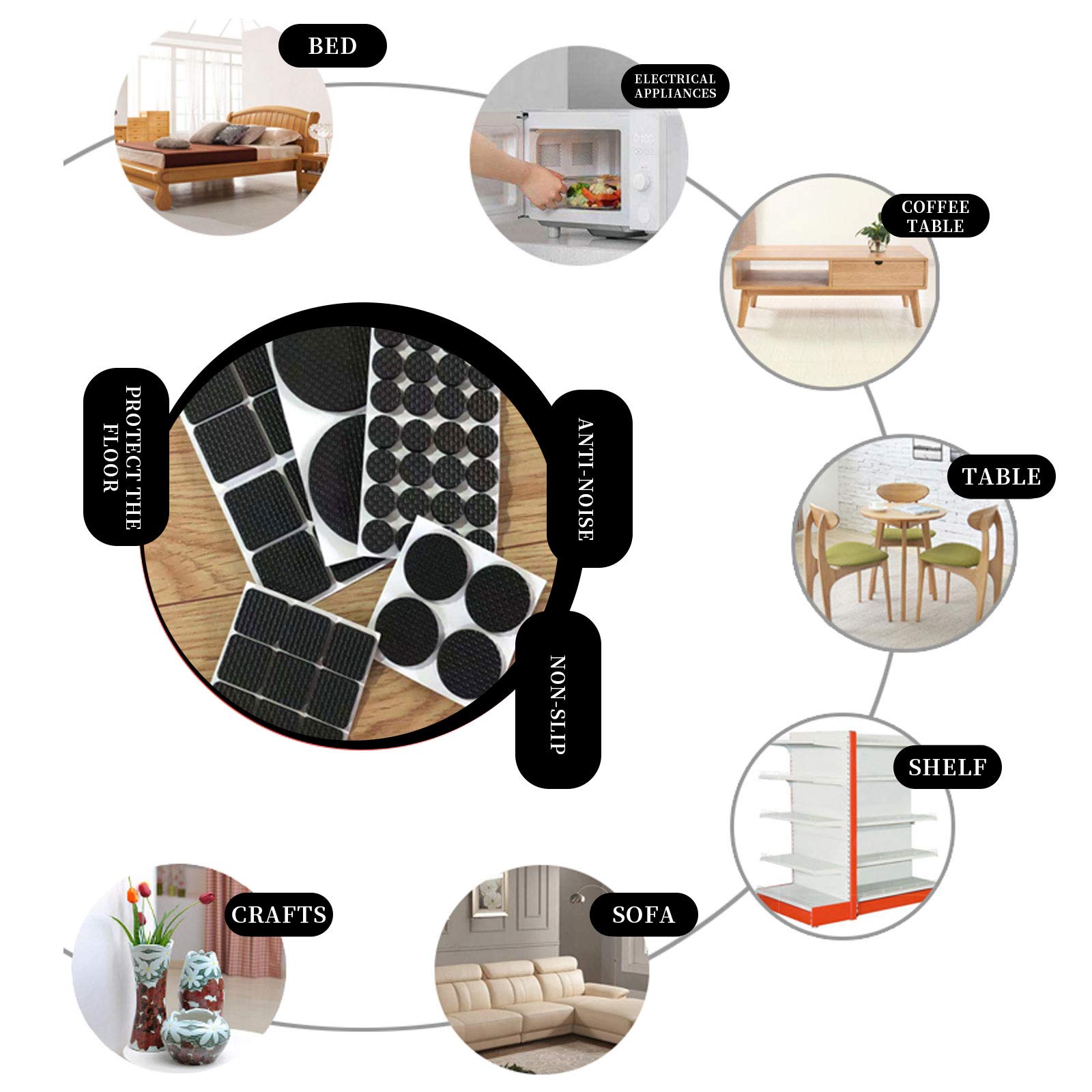 Silicone Chair Leg Caps - 40Pcs 4cm Round Furniture Floor Protectors for Hardwood & Carpet - Prevent Scratches & Marks on Floors & Rugs - Perfect for Dining Tables, Sofas, Office Chairs