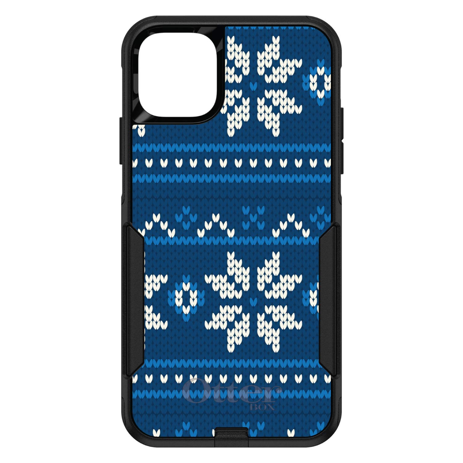 DistinctInk iPhone 13 Pro MAX Case (6.7 Inch) - Durable Protective Phone Cover with Blue White Ugly Christmas Sweater Design | Replacement for OtterBox Commuter | Perfect for Holiday Gifts, Everyday Protection & Winter Style