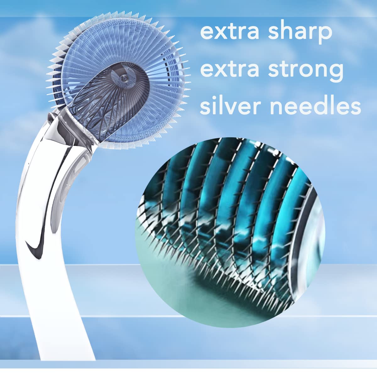 AUDUODUO® 0.5mm Dermaroller - 540 Silver Needles for Skin & Hair Care - Perfect for Home Facial Treatments