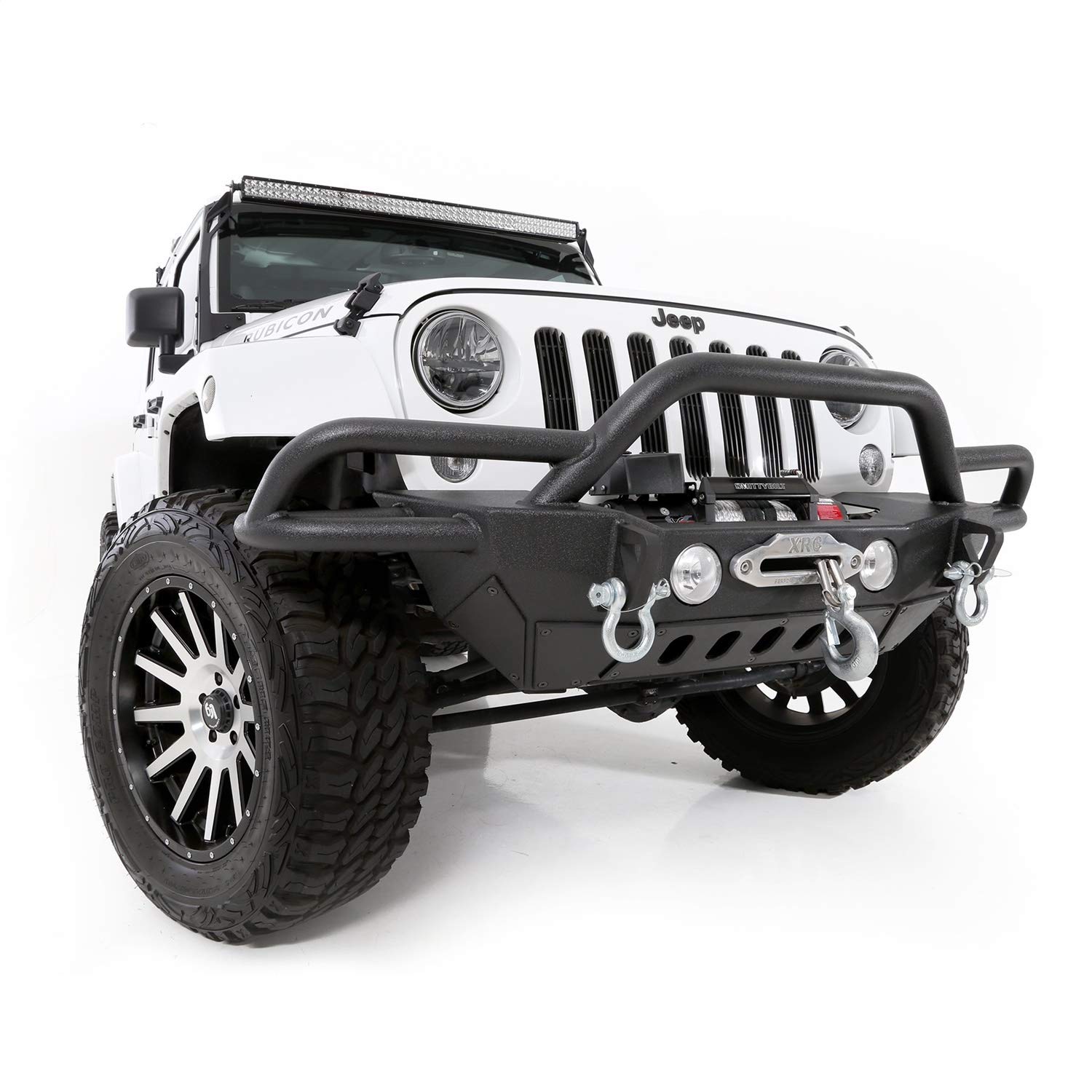 Smittybilt 76724 SRC Gen 2 Heavy Duty Steel Front Bumper for Jeep Wrangler & Off-Road Vehicles - Perfect for Trail Riding & Rock Crawling