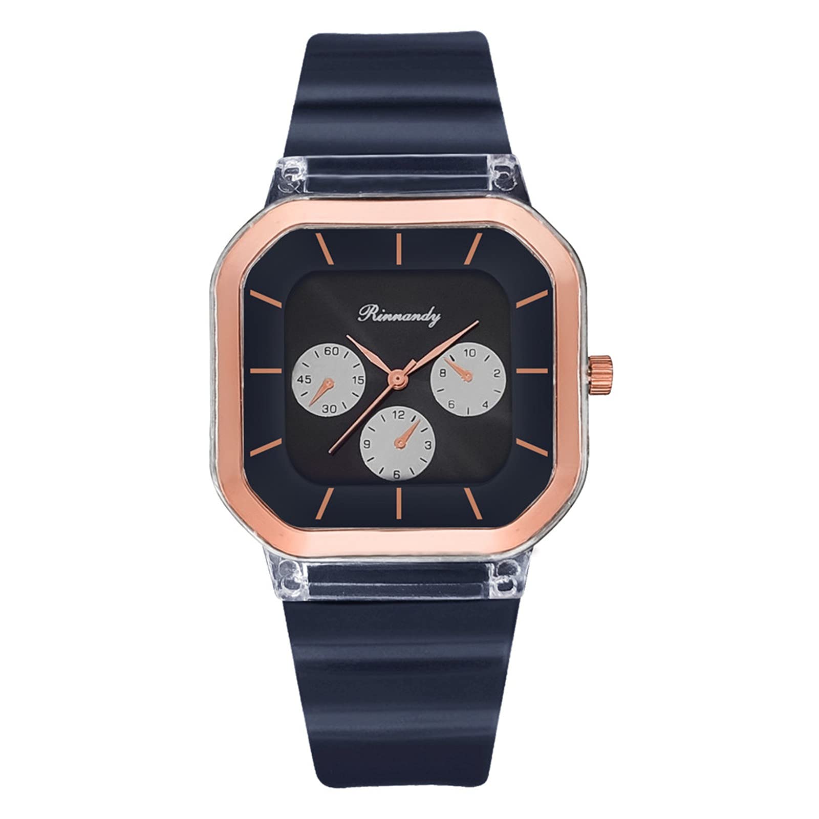 Women's Fashion Quartz Watch with Silicone Band - 18mm Jelly Strap, Trendy Eye Design for Casual & Office Wear - Perfect Gift for Her