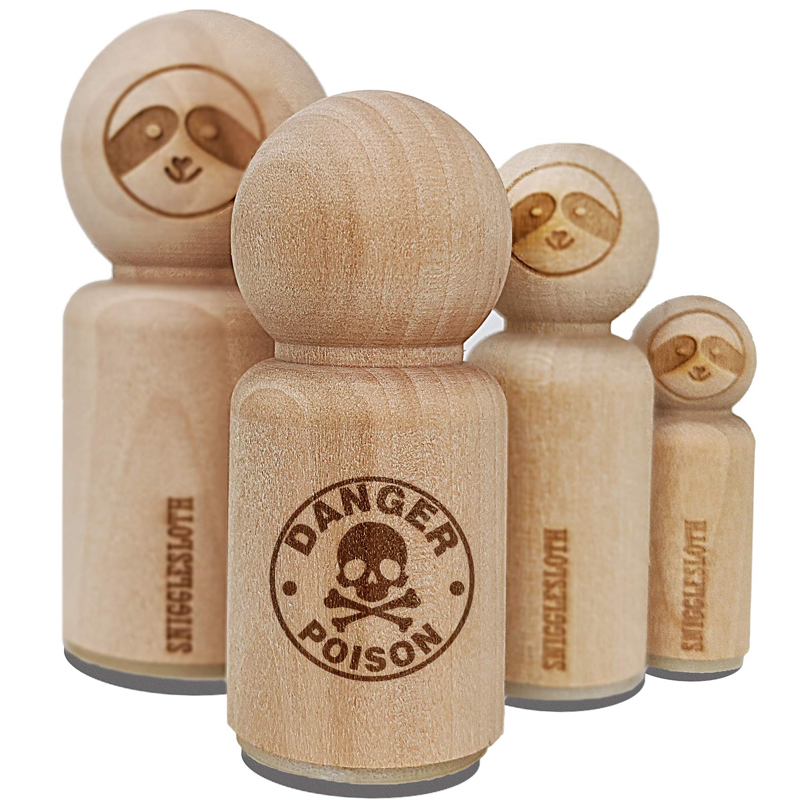 1/2 Inch Mini Danger Poison Skull & Crossbones Rubber Stamp - Perfect for DIY Crafts, Scrapbooking, Planner Decoration & Halloween Projects