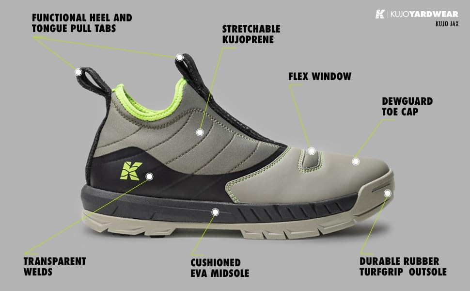 Jax Waterproof Slip-Resistant Outdoor Shoes - Easy Pull-On Design for Hiking, Camping & Wet Conditions