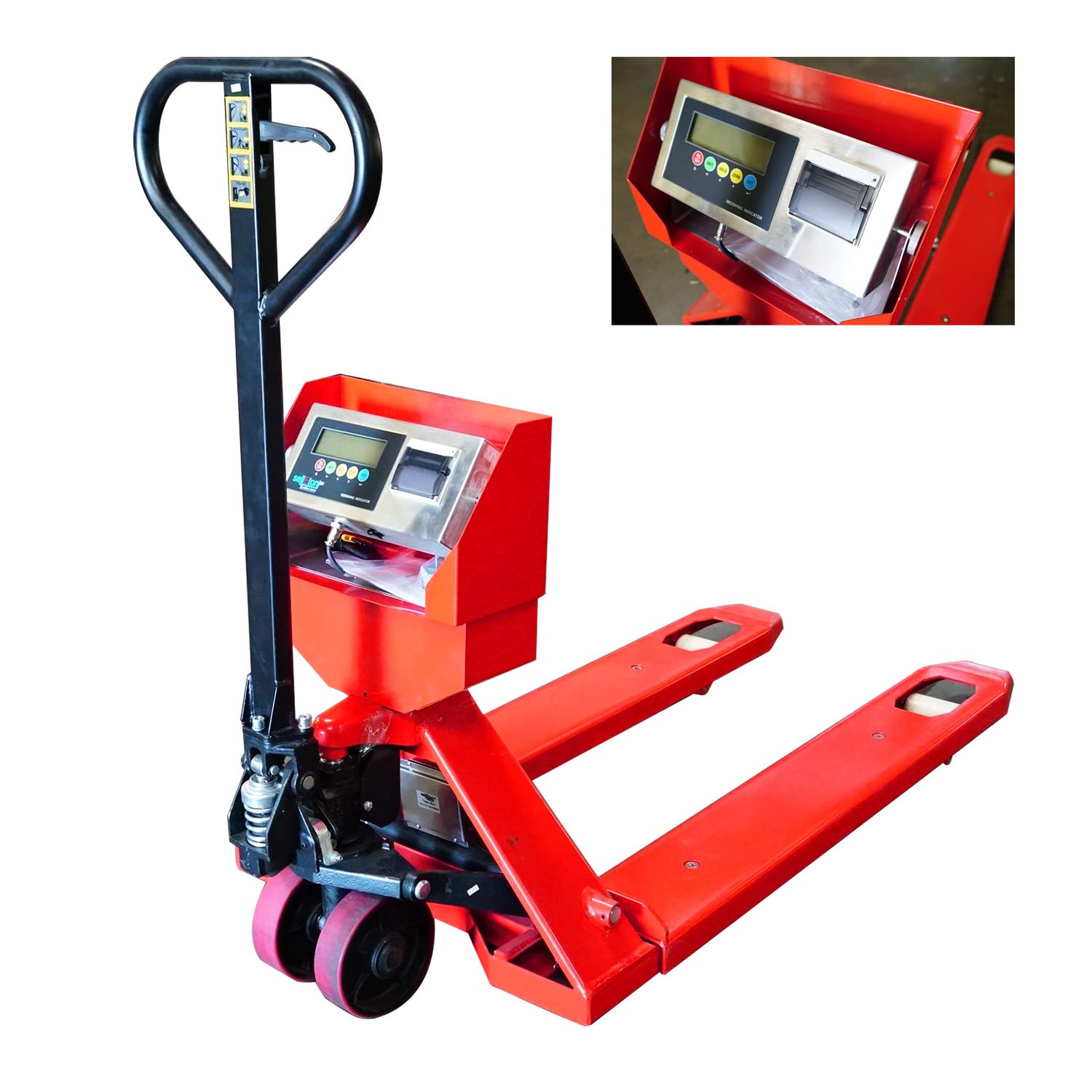 Heavy Duty PEC Pallet Jack Truck with Built-in Scale - 5000lbs Capacity, 48