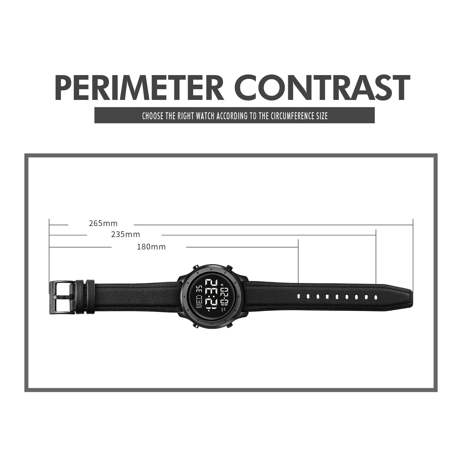 Gosasa Men's Sports Digital Watch - Waterproof LED Stopwatch with Countdown, 12/24 Hour Display & Multifunction for Running, Gym, Swimming & Outdoor Activities
