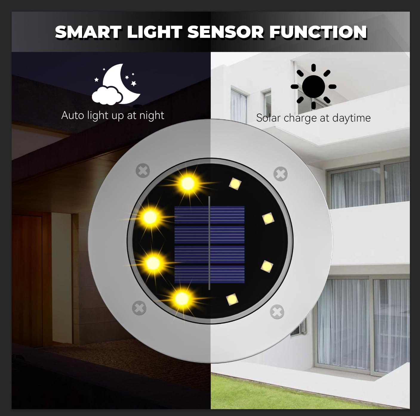 12 Pack Solar Lights Outdoor Waterproof - Warm White LED Landscape Lighting for Garden, Pathway, Yard & Driveway Decor | Weatherproof & In-Ground Installation