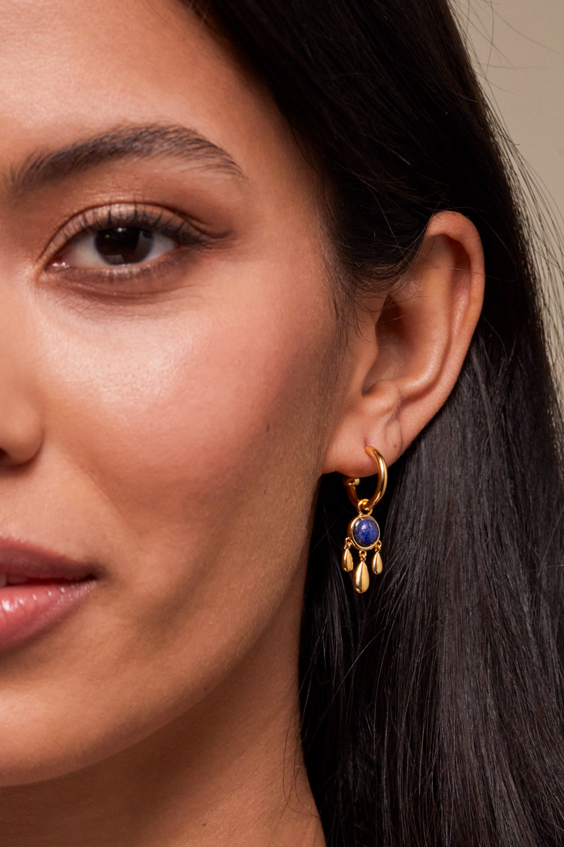 Gemstone Drop Hoop Earrings - Elegant Dangle Jewelry for Women | Perfect for Parties, Weddings & Everyday Wear